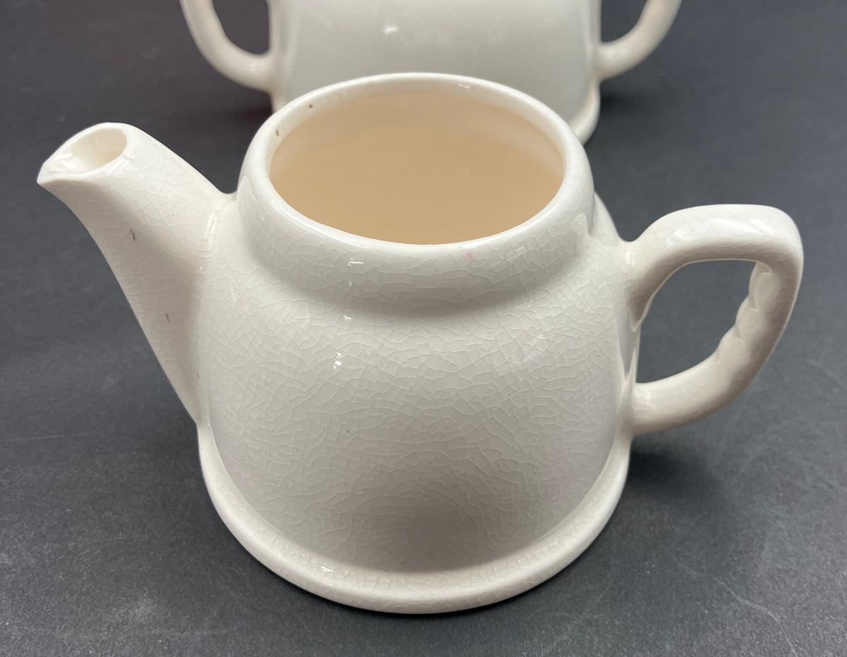 Vintage Anodised Teapot Creamer And Sugar Pot Set Red Anodised Made In Japan
