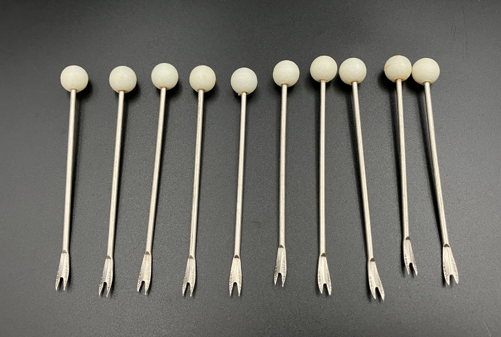 Vintage Golf Cocktail Apperizer Skewers / Olive Picks Set NewShon Hong Kong