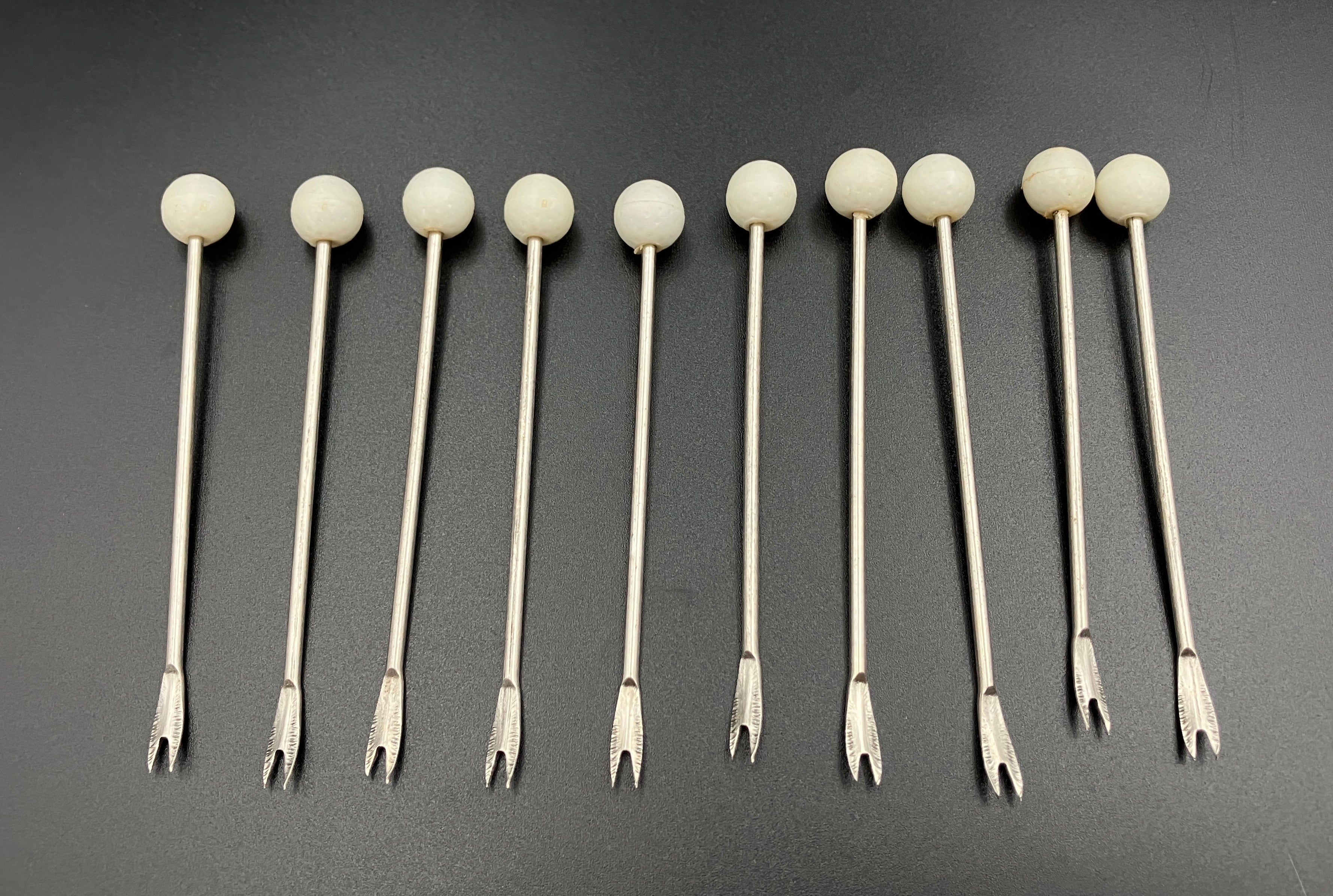 Vintage Golf Cocktail Apperizer Skewers / Olive Picks Set NewShon Hong Kong