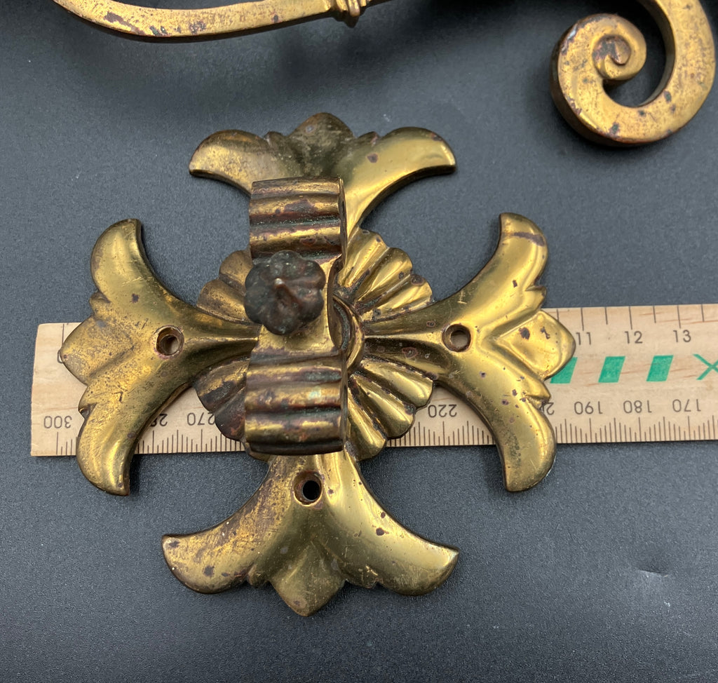 Vintage Brass Candle Sconce - Double For Wall Or Piano