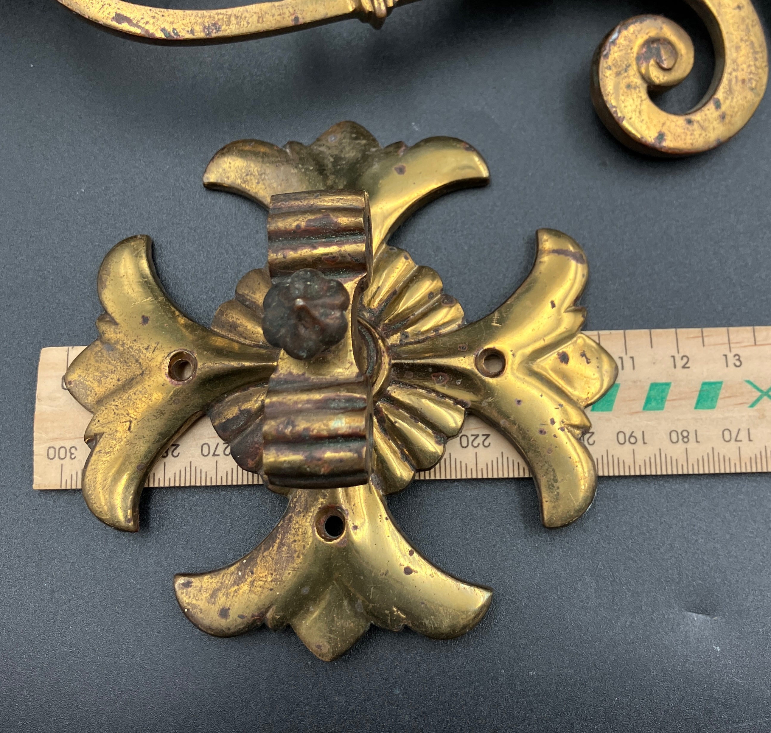 Vintage Brass Candle Sconce - Double For Wall Or Piano