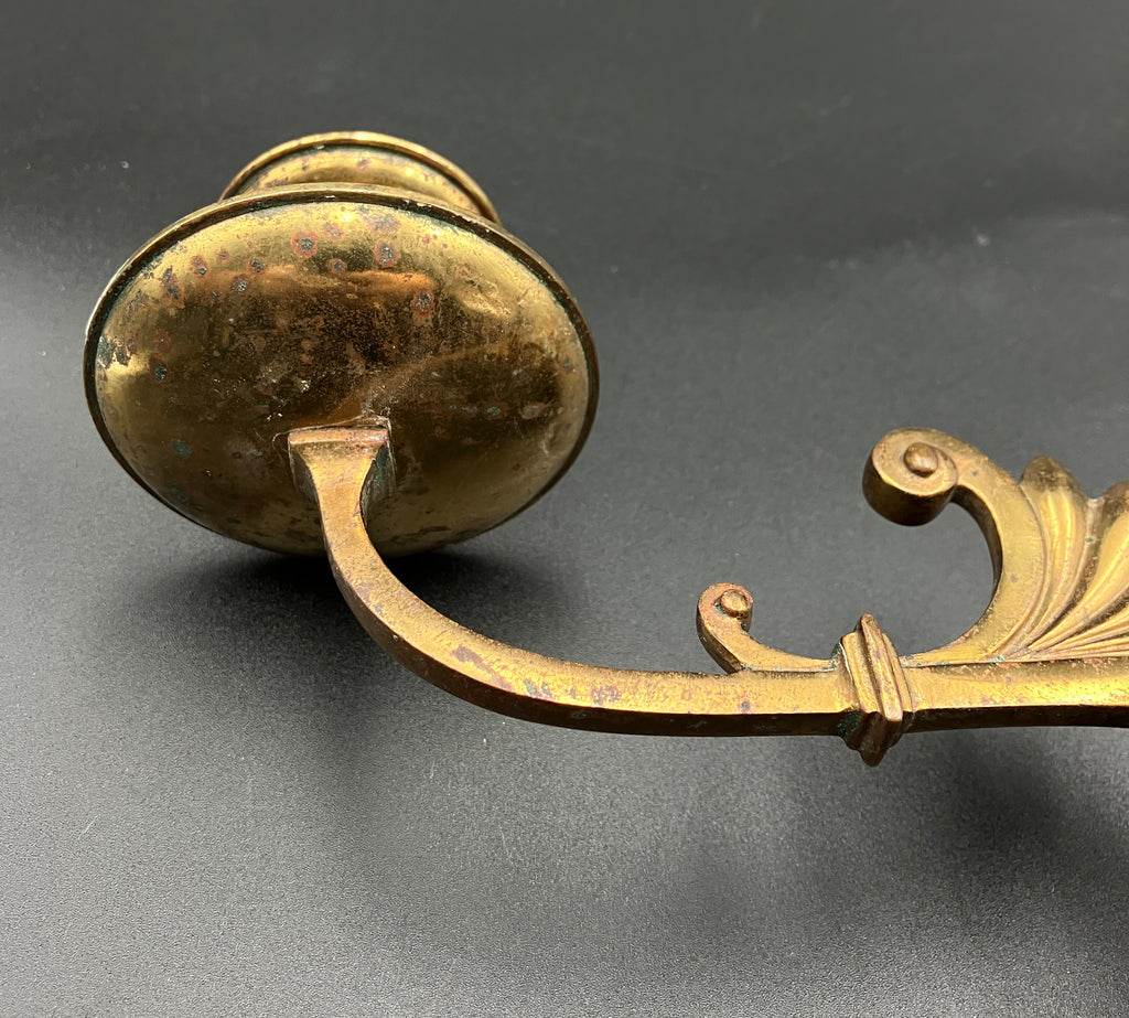 Vintage Brass Candle Sconce - Double For Wall Or Piano