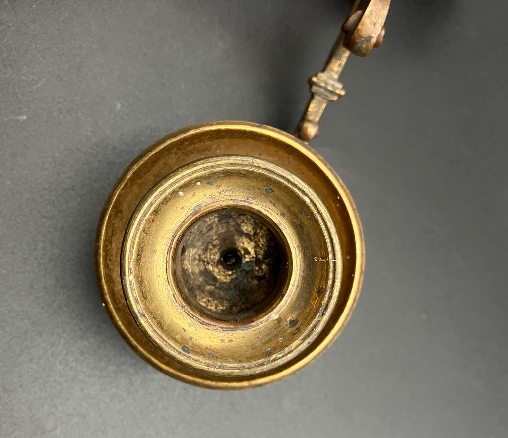 Vintage Brass Candle Sconce - Double For Wall Or Piano
