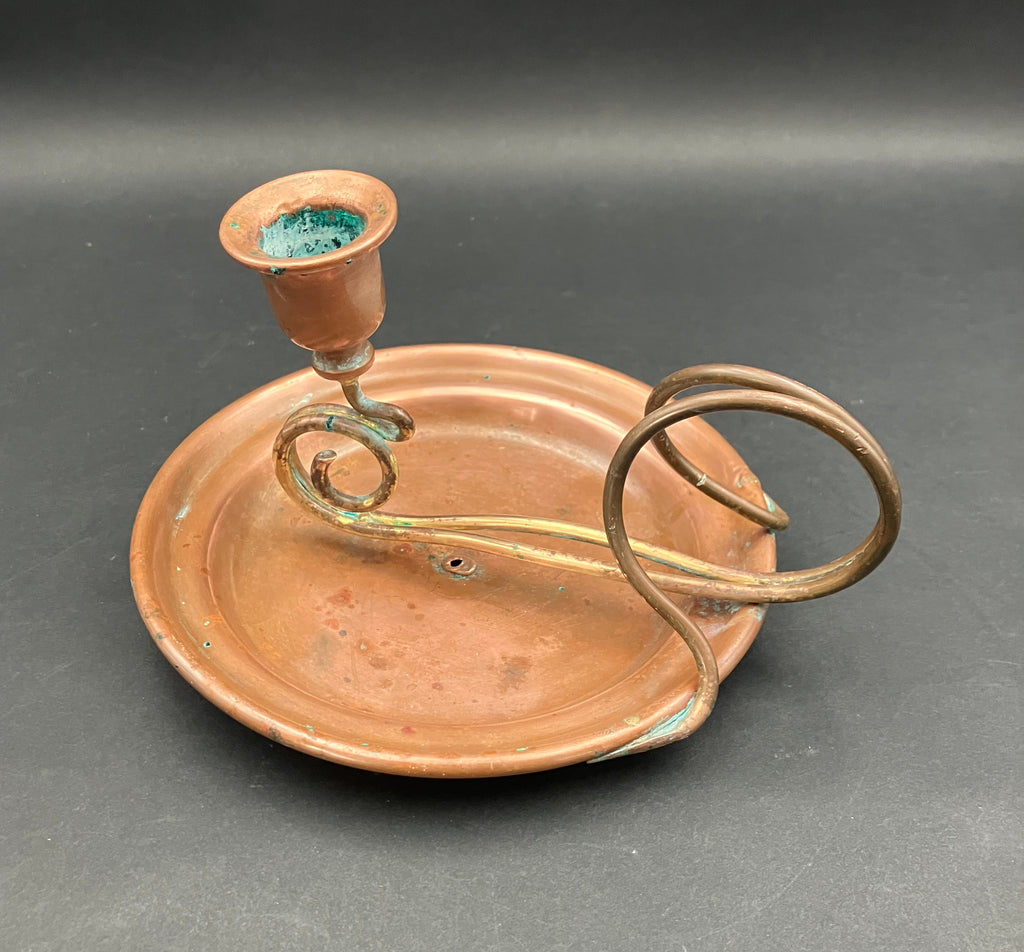 Carl Deffner Copper Candlestick Holder Art Nouveau Style - Rare