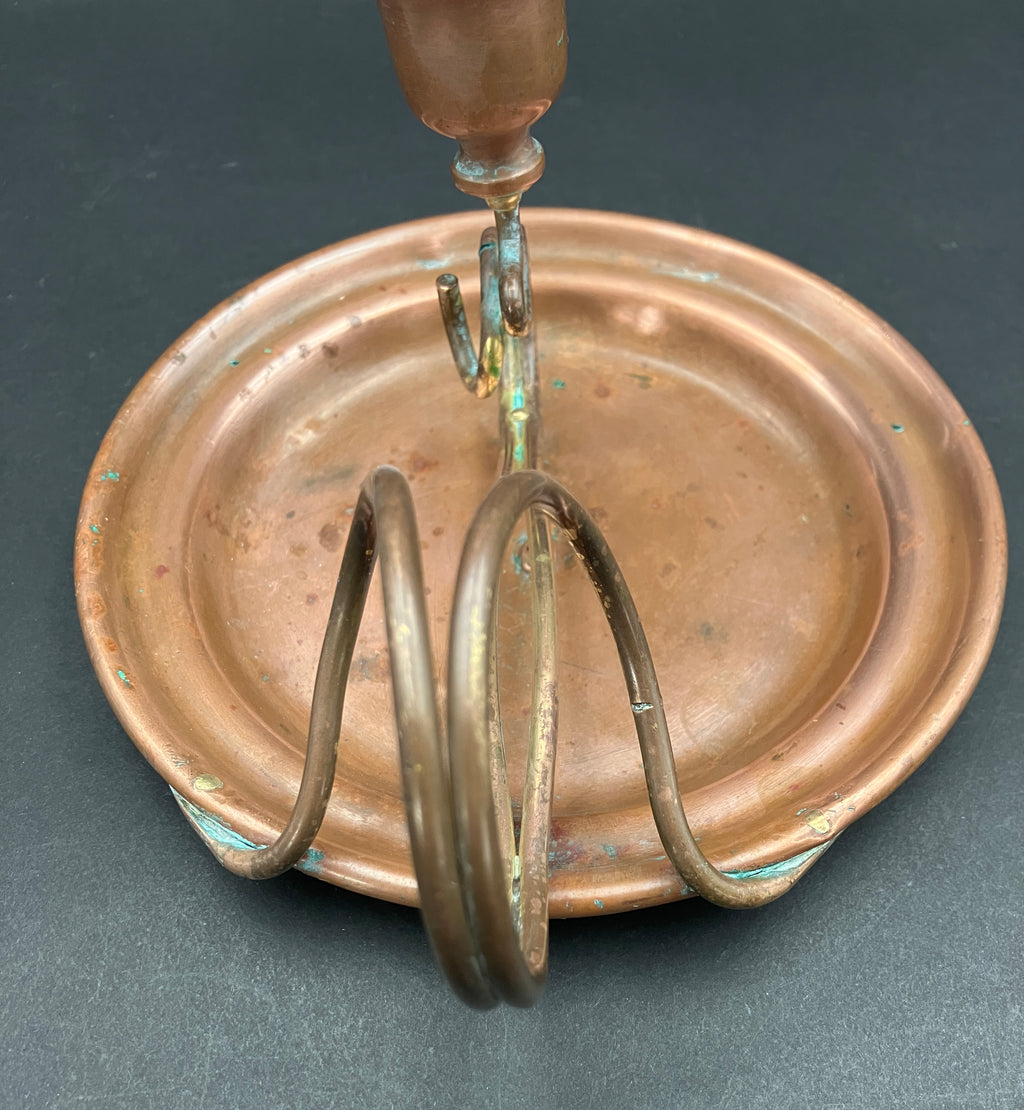 Carl Deffner Copper Candlestick Holder Art Nouveau Style - Rare