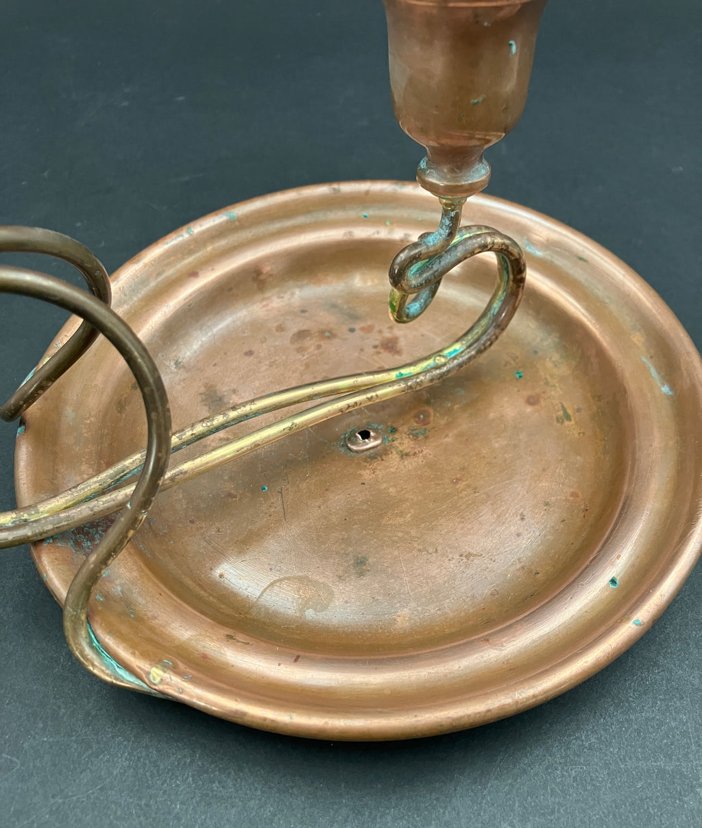 Carl Deffner Copper Candlestick Holder Art Nouveau Style - Rare