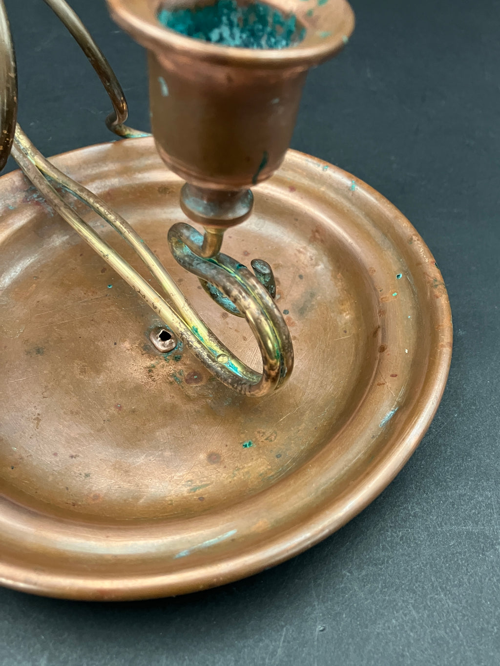 Carl Deffner Copper Candlestick Holder Art Nouveau Style - Rare