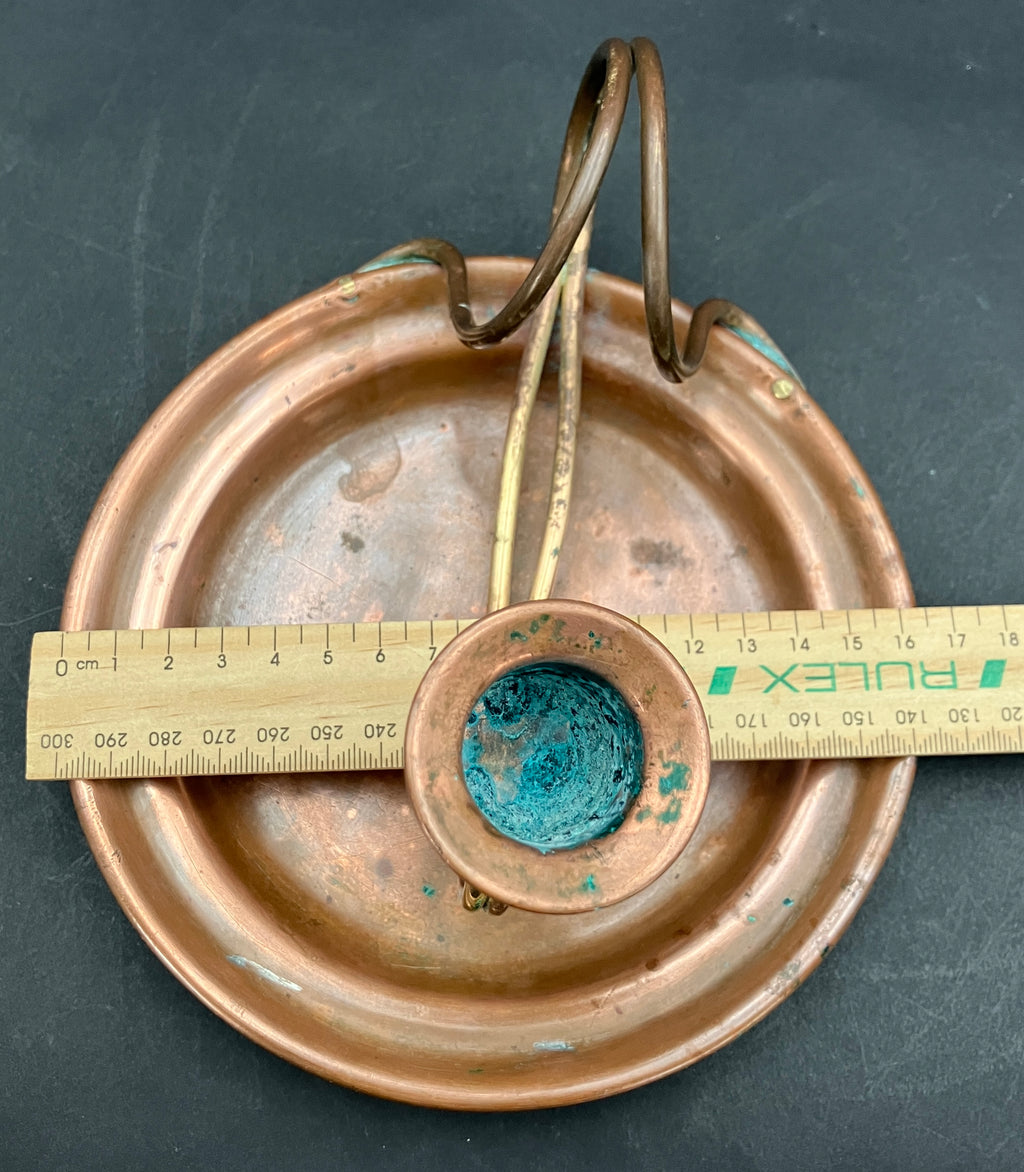 Carl Deffner Copper Candlestick Holder Art Nouveau Style - Rare
