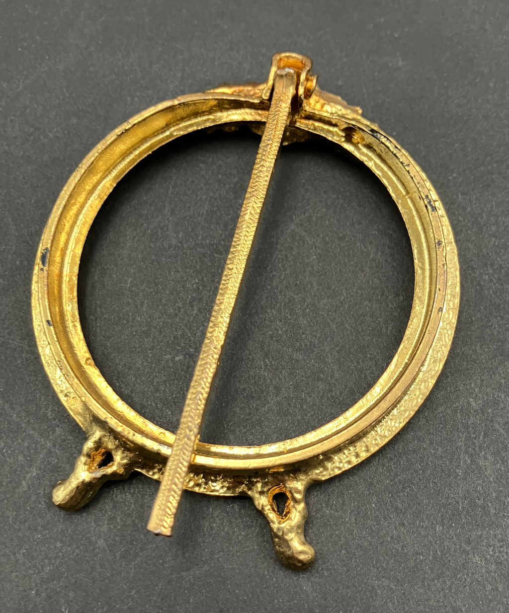 Vintage Brass Picture Frames Oval Small Victorian style with Easel Legs Lot Of 3