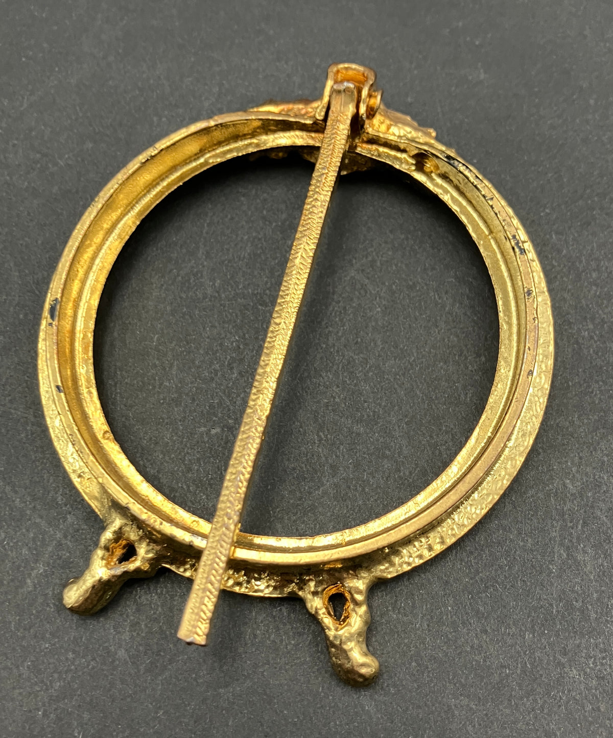 Vintage Brass Picture Frames Oval Small Victorian style with Easel Legs Lot Of 3