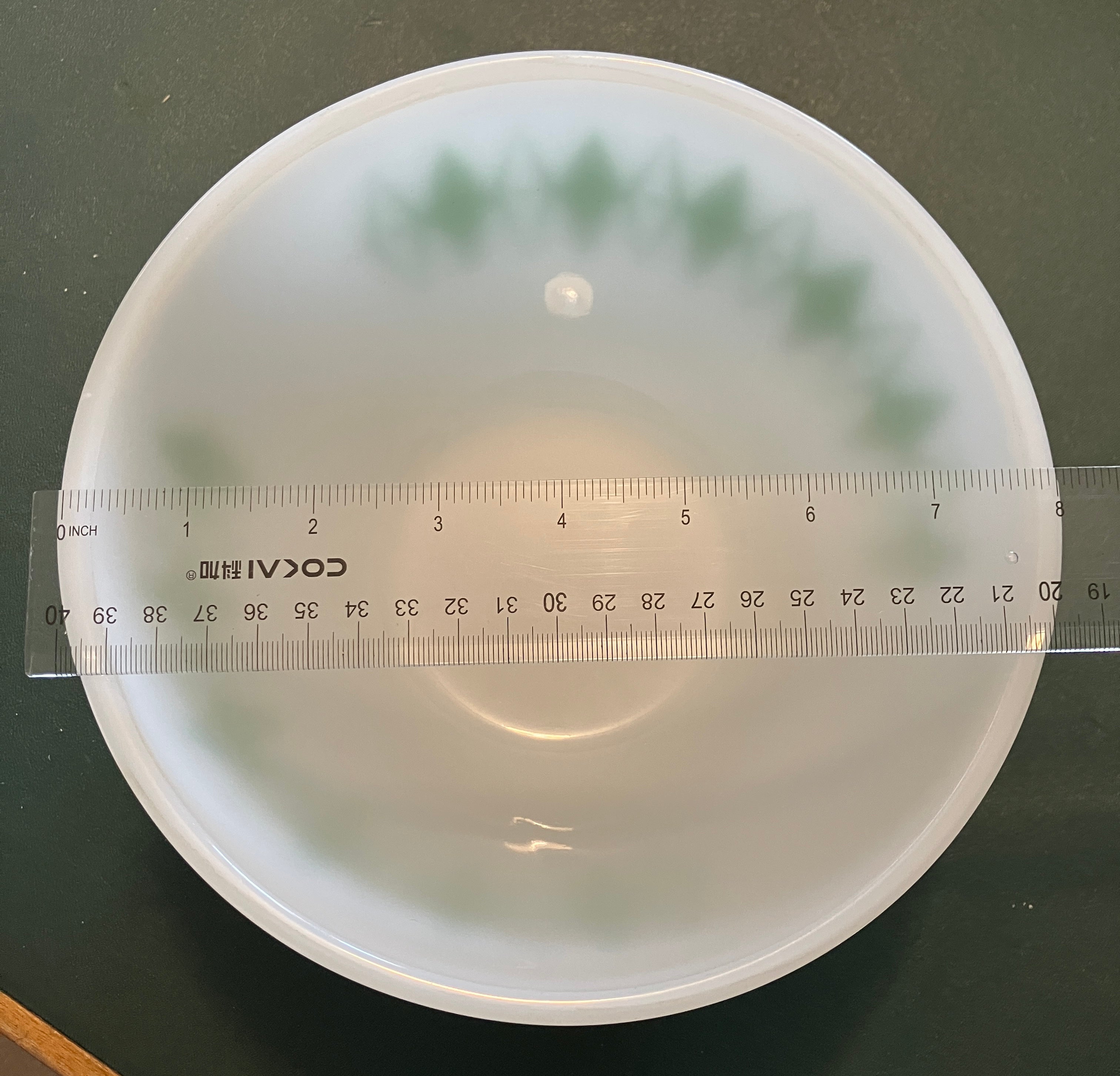 Vintage Pyrex Dotted Diamonds Green 8” Nesting Bowl Only Agree Pyrex RARE