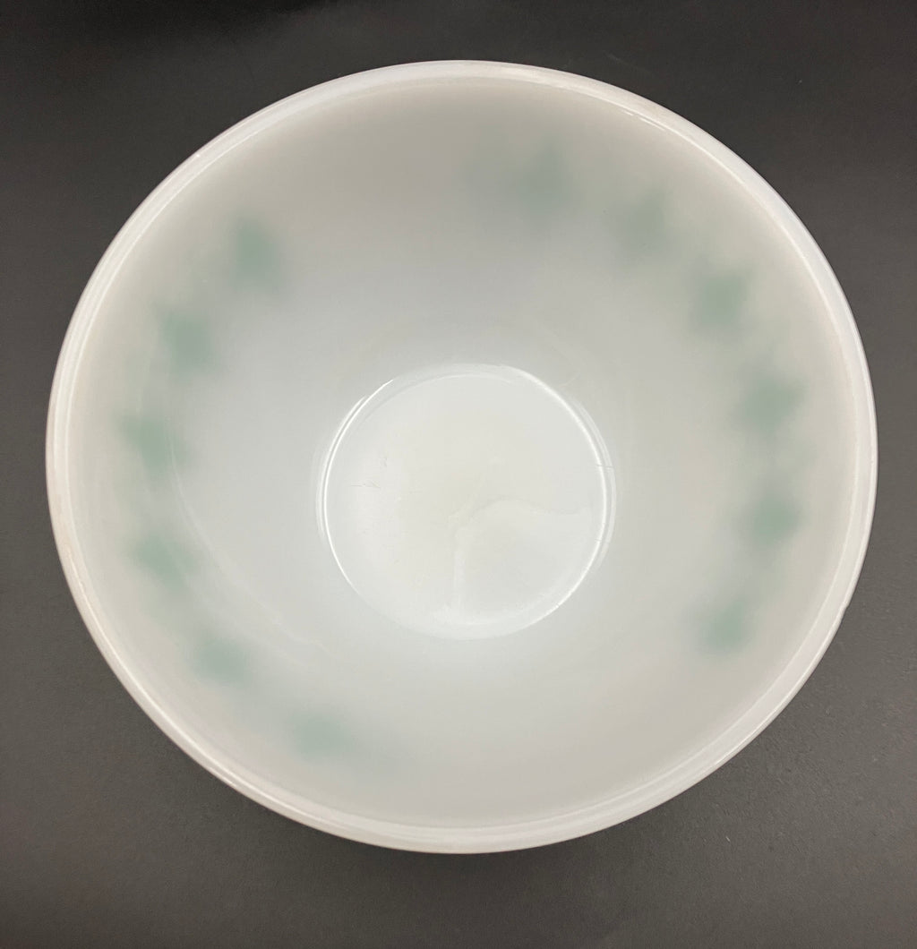 Vintage Pyrex Dotted Diamonds Green 8” Nesting Bowl Only Agree Pyrex RARE