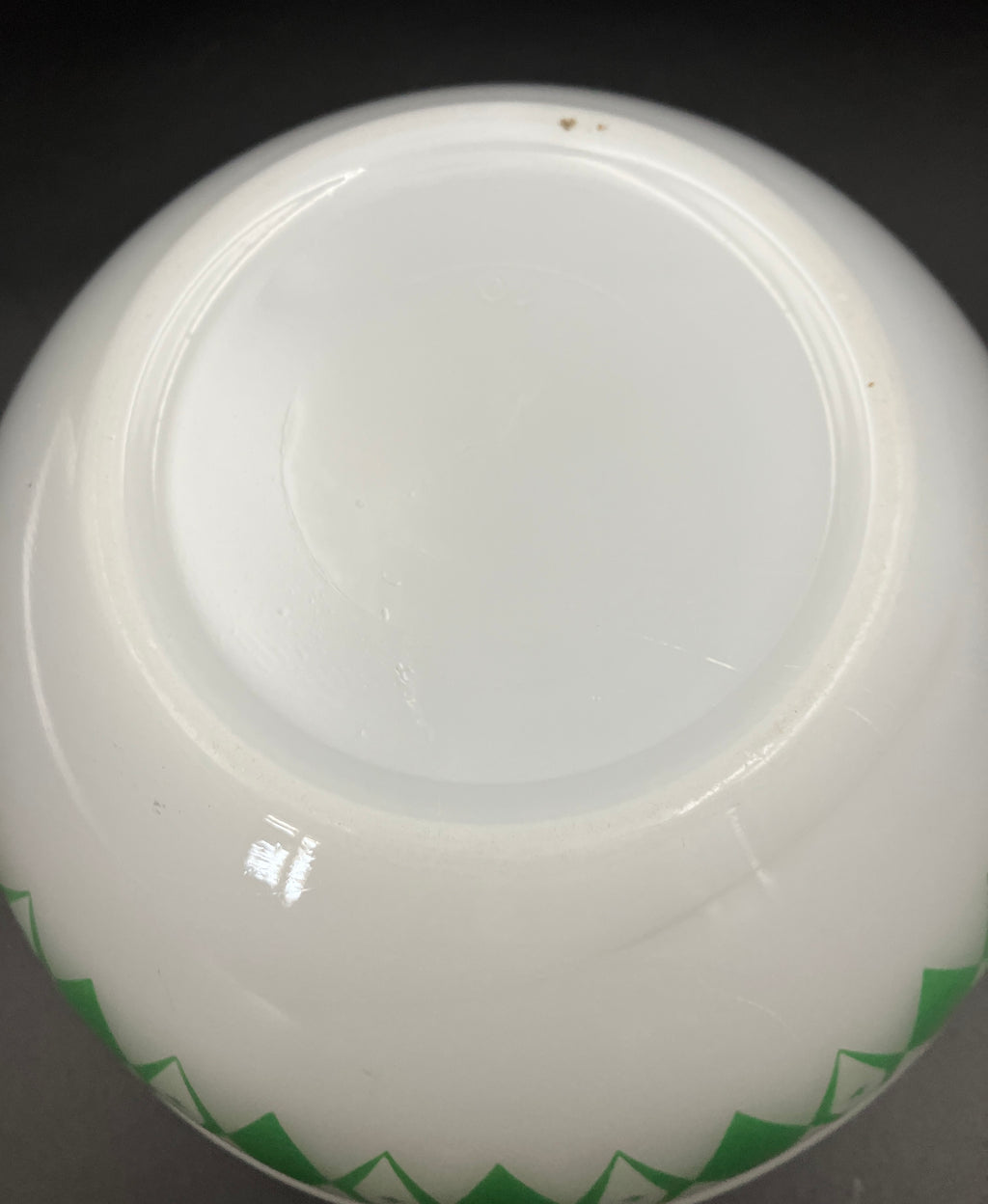 Vintage Pyrex Dotted Diamonds Green 8” Nesting Bowl Only Agree Pyrex RARE