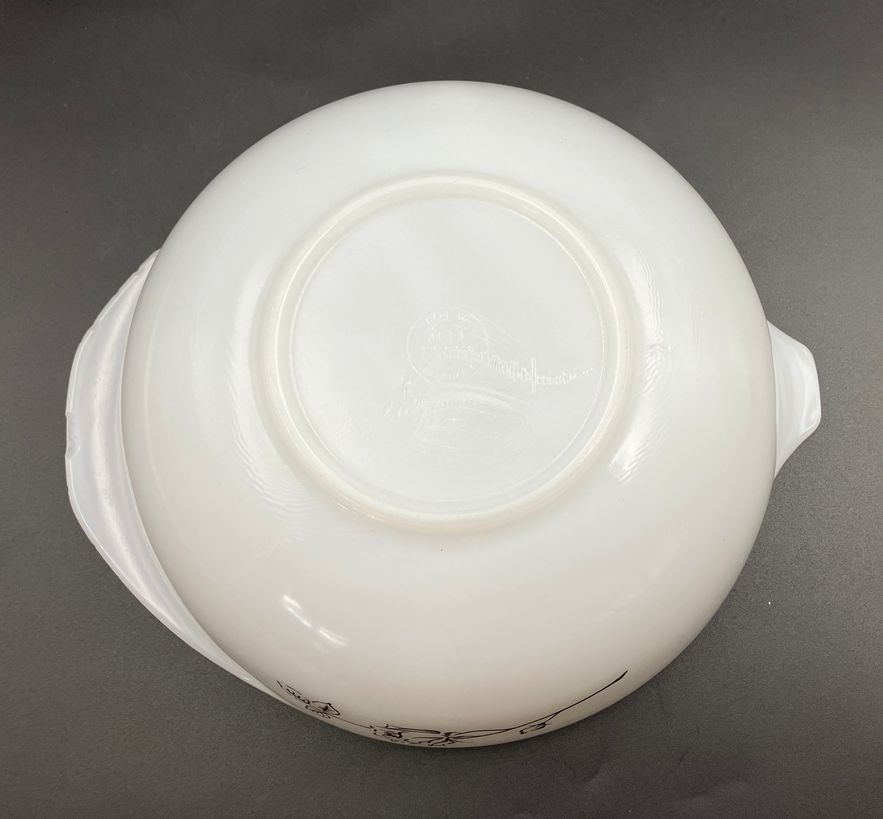 Vintage Pyrex Bowls 1961 Black Rose Pair Of Mixing Bowls 7” & 9”