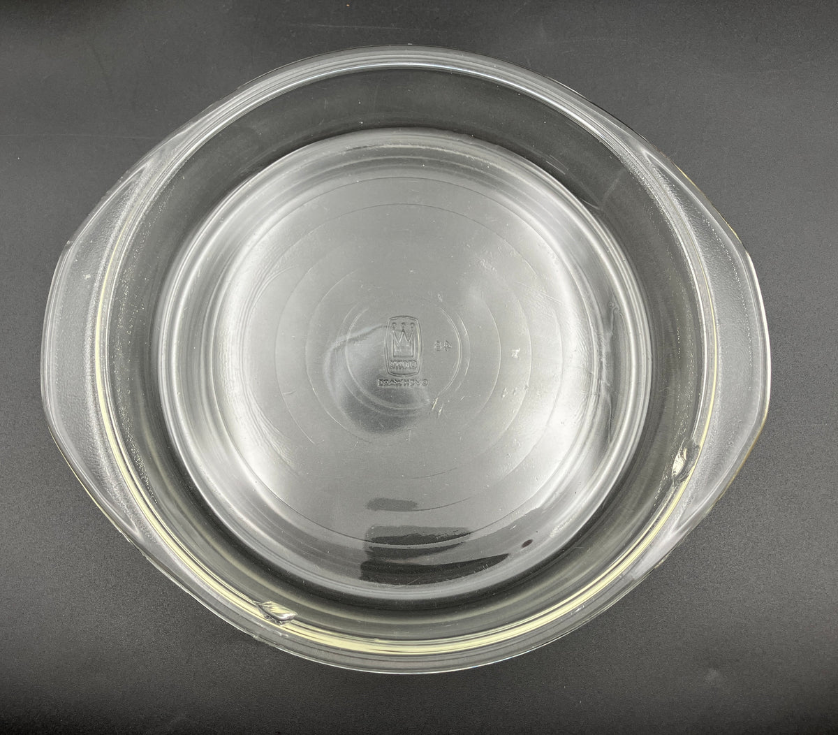 Vintage Pyrex Kite Flower Black Round Casserole Dish With Lid / Please Read Description
