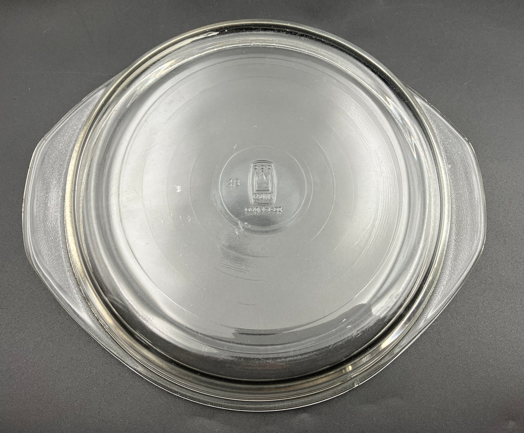 Vintage Pyrex Kite Flower Black Round Casserole Dish With Lid / Please Read Description