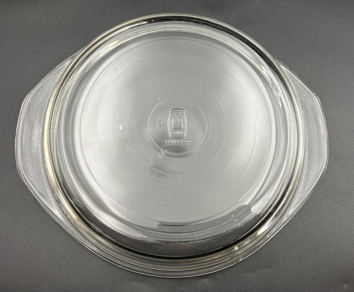 Vintage Pyrex Kite Flower Black Round Casserole Dish With Lid / Please Read Description