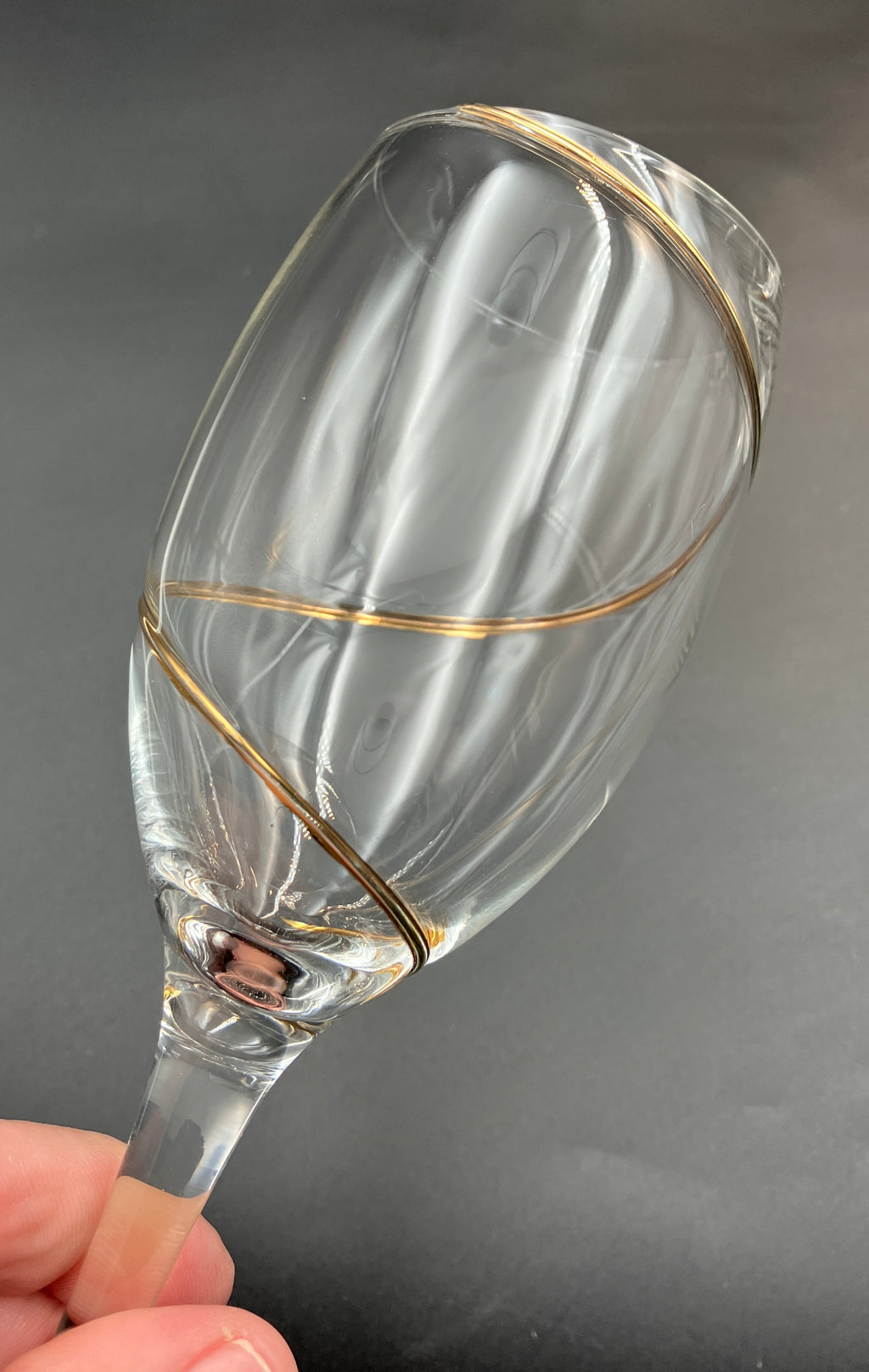Share Kosta Boda Line Gold Wine Glasses Anna Ehrner Red And White Wine Glasses X7