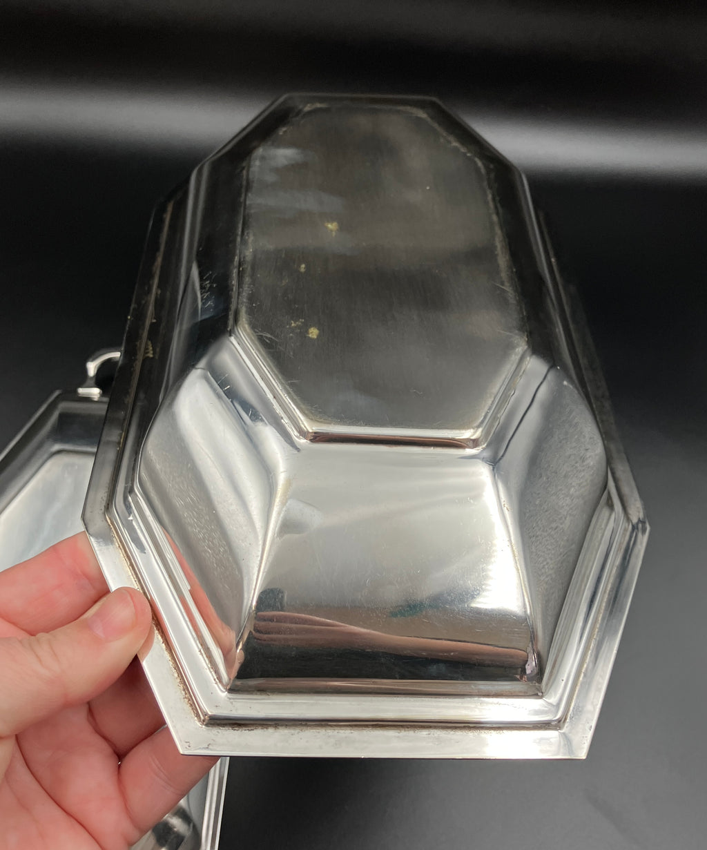 Vintage Silver Plated Crusader EPNS Serving Dish – Art Deco Style Meat Dish