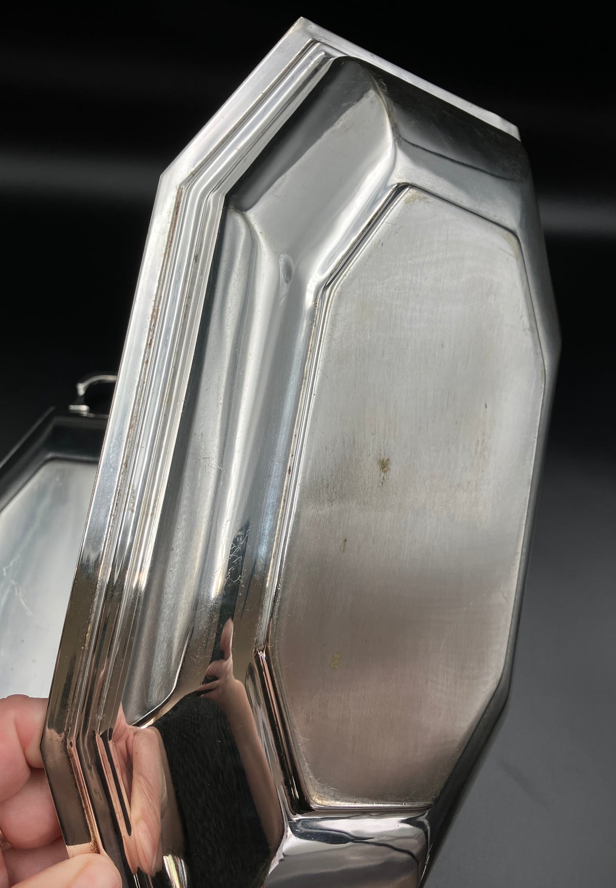 Vintage Silver Plated Crusader EPNS Serving Dish – Art Deco Style Meat Dish
