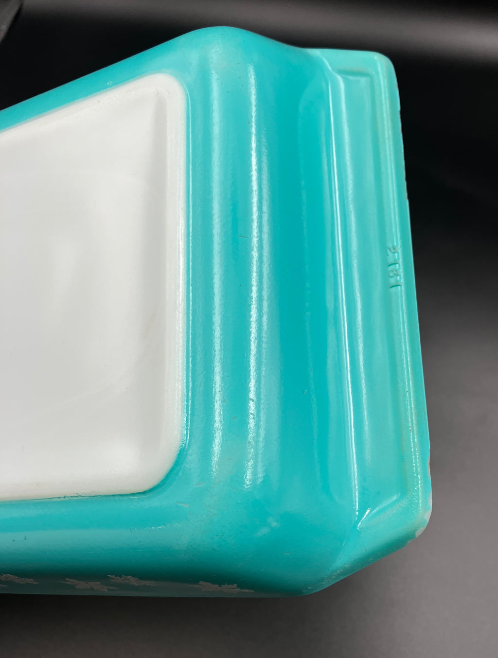 Vintage Pyrex Turquoise Snowflake Rectangular Baking Dish 2161 - Please Read Description