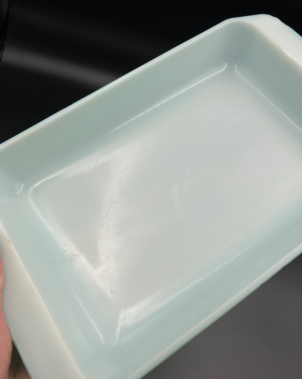 Vintage Pyrex Turquoise Snowflake Rectangular Baking Dish 2161 - Please Read Description
