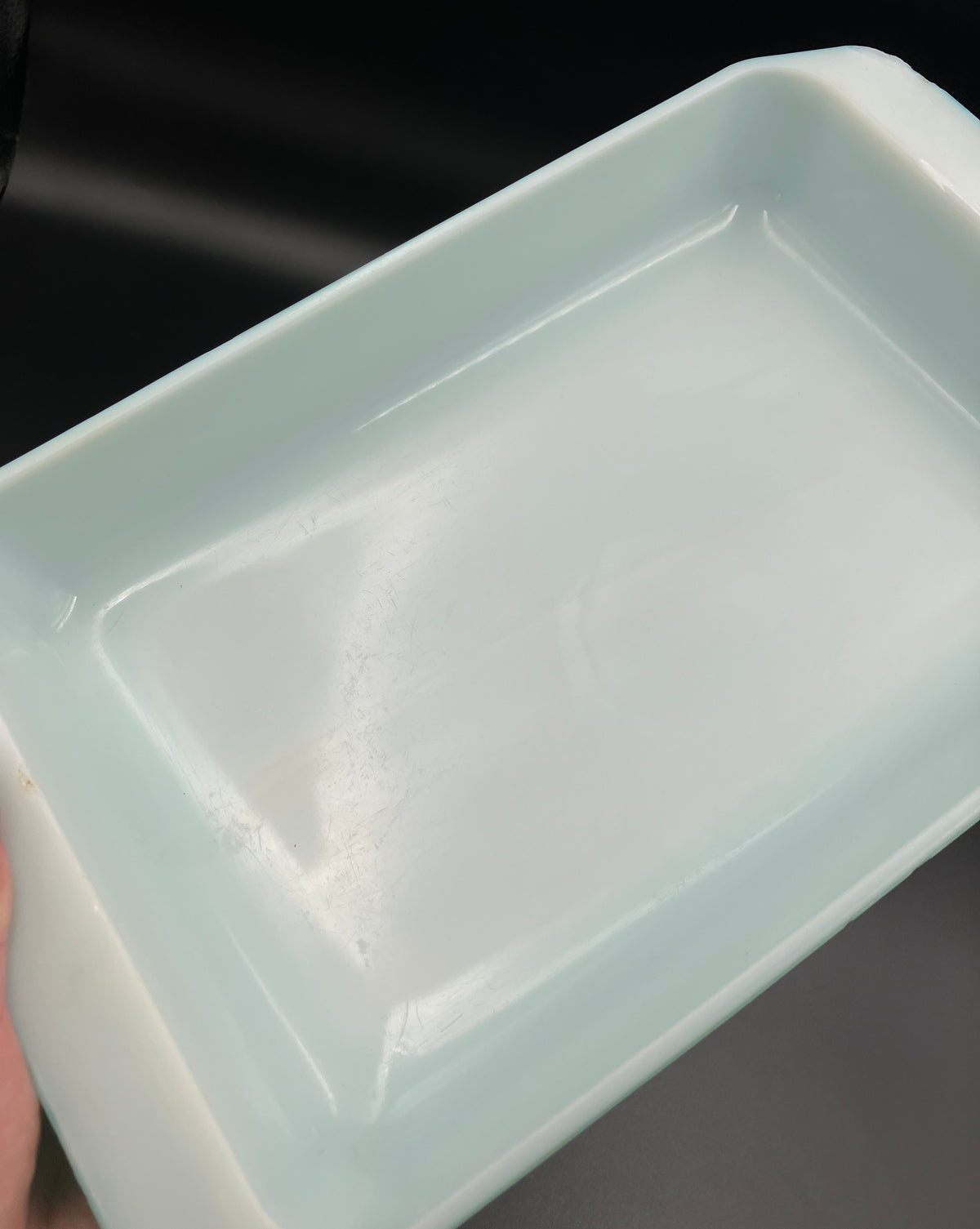 Vintage Pyrex Turquoise Snowflake Rectangular Baking Dish 2161 - Please Read Description