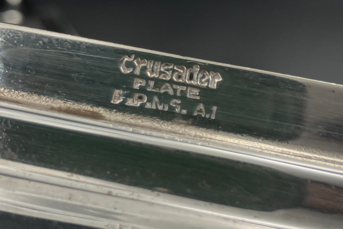 Vintage Silver Plated Crusader EPNS Serving Dish – Art Deco Style Meat Dish