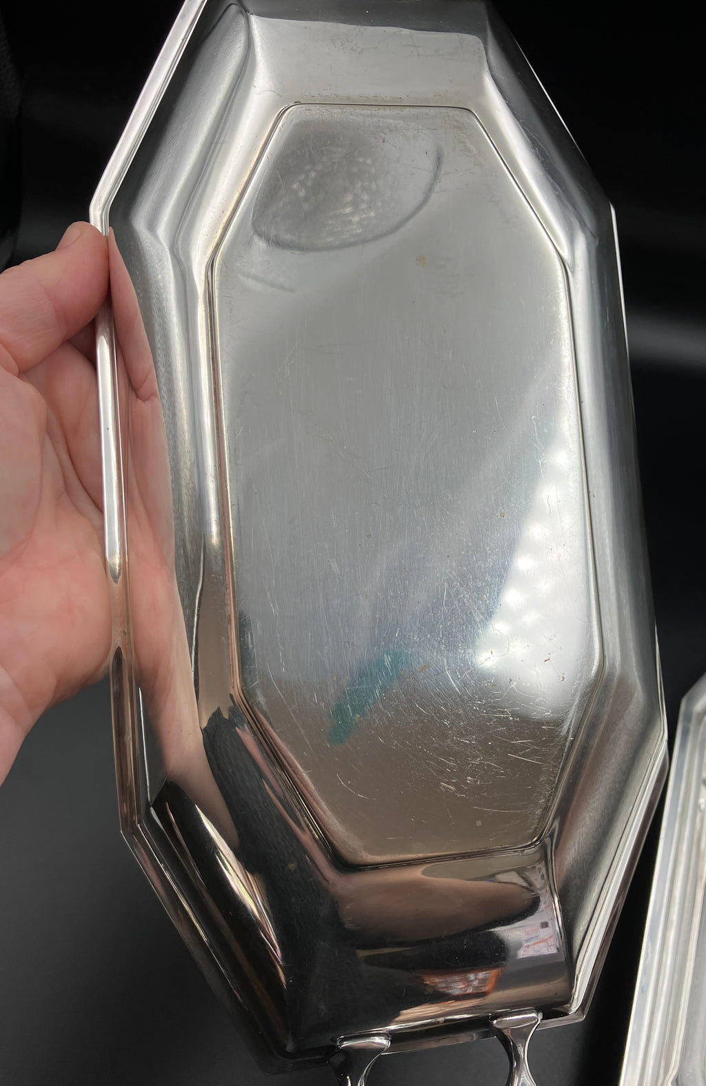Vintage Silver Plated Crusader EPNS Serving Dish – Art Deco Style Meat Dish