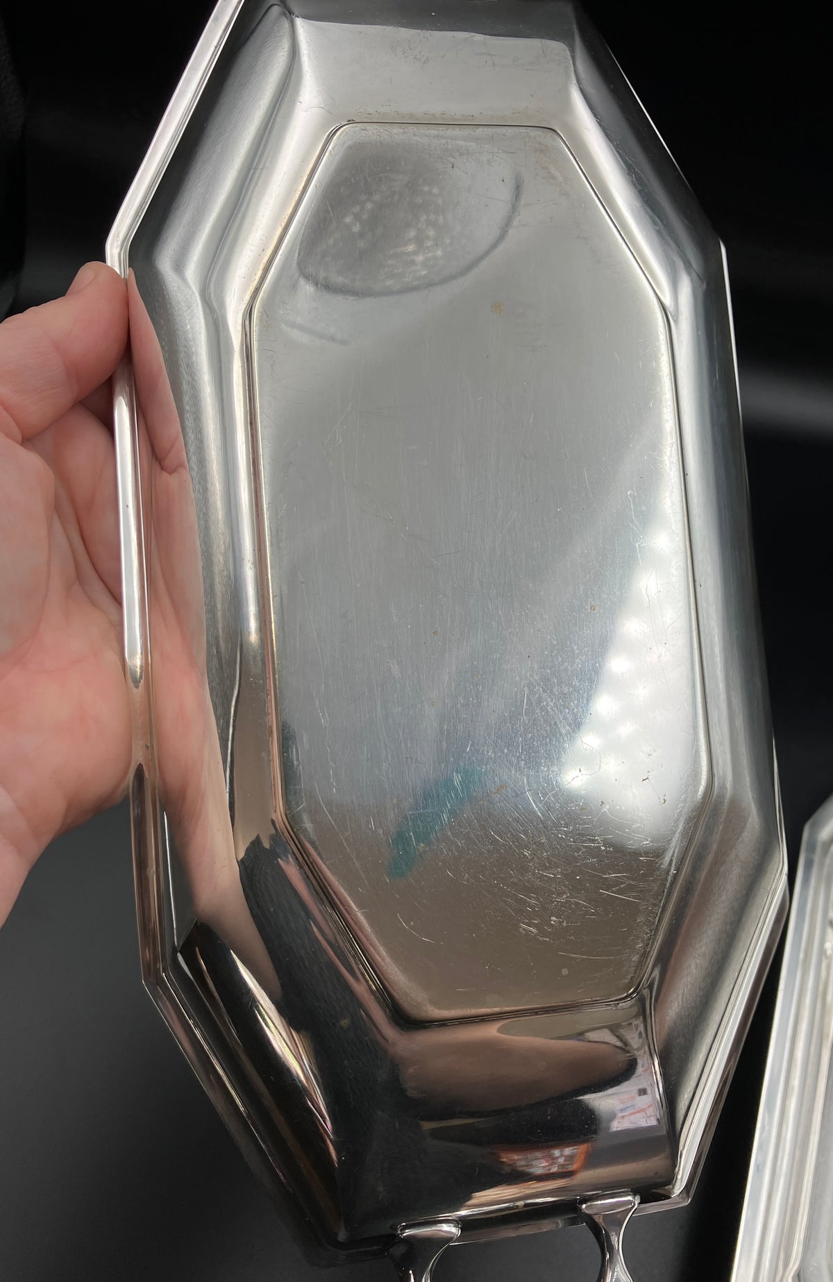 Vintage Silver Plated Crusader EPNS Serving Dish – Art Deco Style Meat Dish