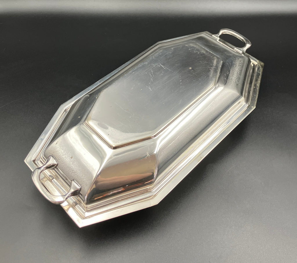 Vintage Silver Plated Crusader EPNS Serving Dish – Art Deco Style Meat Dish