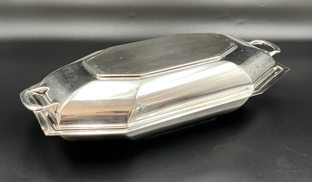 Vintage Silver Plated Crusader EPNS Serving Dish – Art Deco Style Meat Dish
