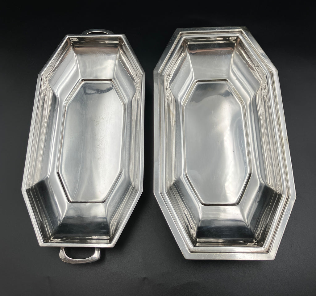 Vintage Silver Plated Crusader EPNS Serving Dish – Art Deco Style Meat Dish