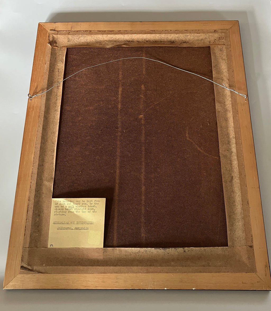 Vintage Velvet Painting Nude Hawaiian Lady Portrait Signed Martinus 60s