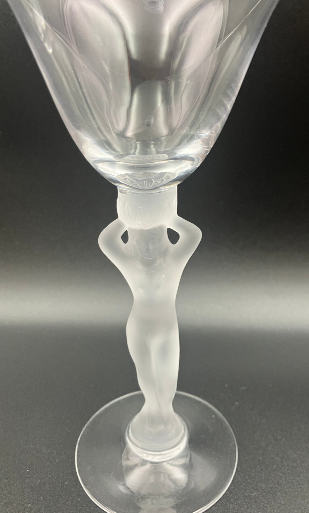 Vintage Bayel Bacchus Wine Glasses Set of Three - Art Deco Style Naked Ladies