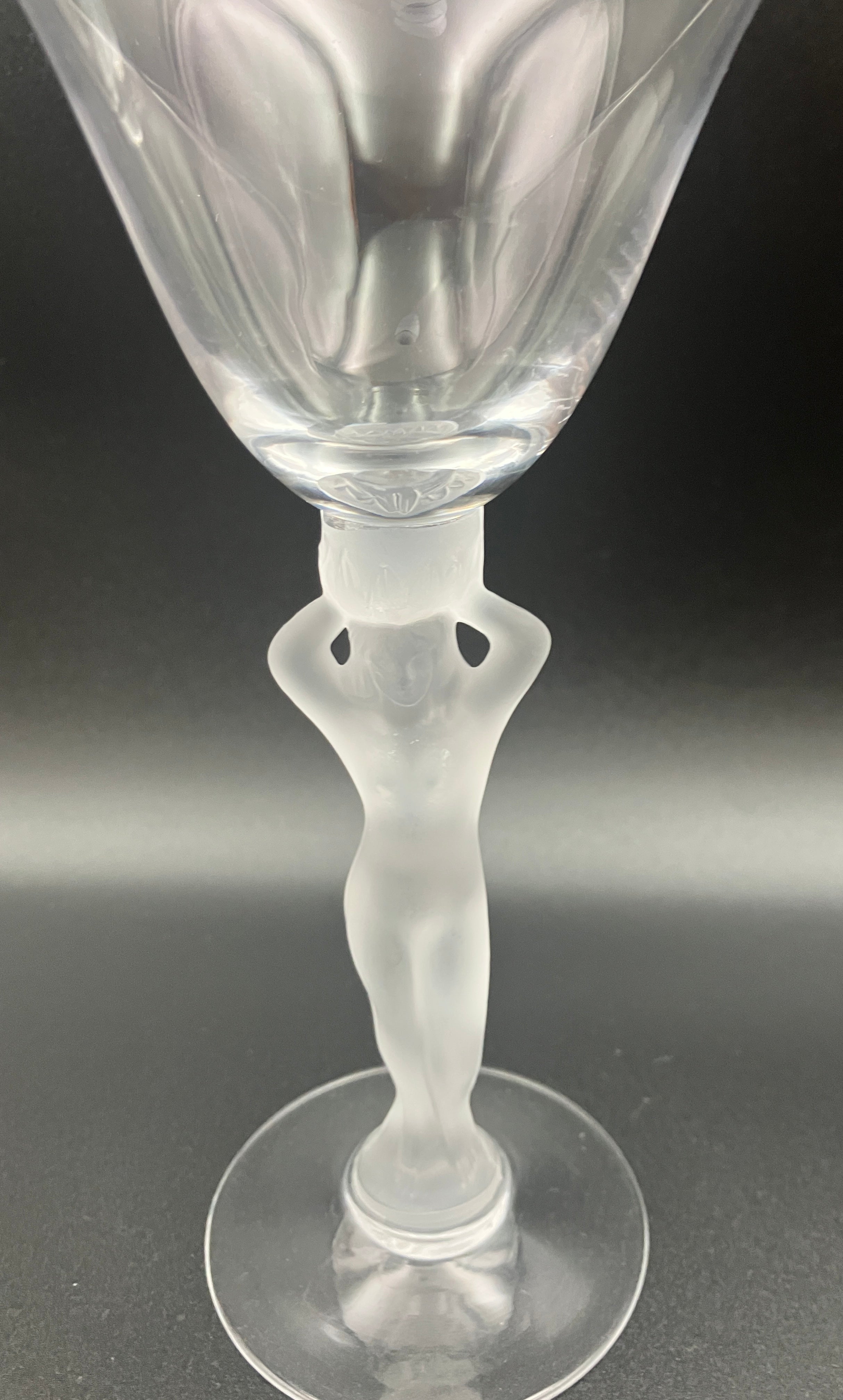 Vintage Bayel Bacchus Wine Glasses Set of Three - Art Deco Style Naked Ladies