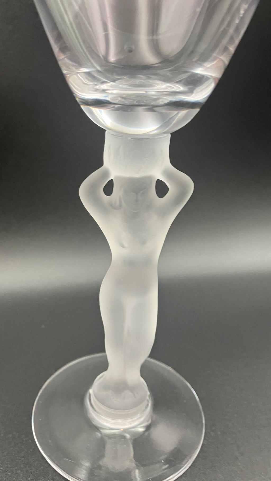 Vintage Bayel Bacchus Wine Glasses Set of Three - Art Deco Style Naked Ladies