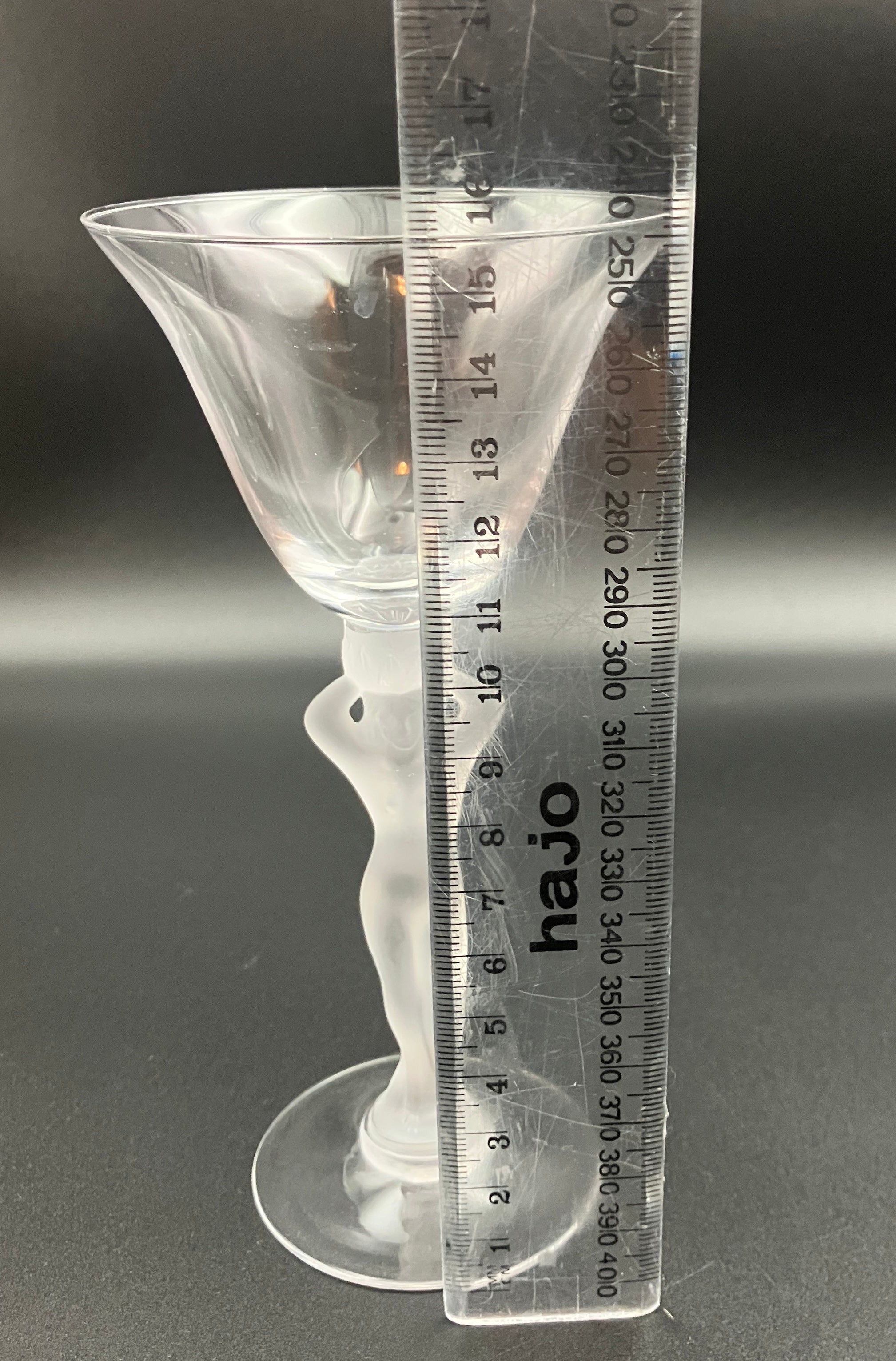 Vintage Bayel Bacchus Wine Glasses Set of Three - Art Deco Style Naked Ladies