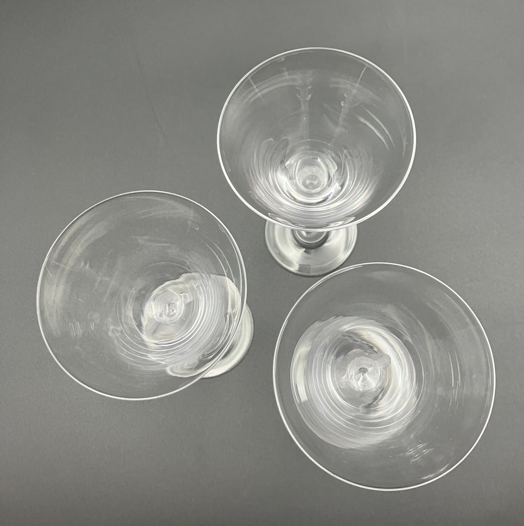 Vintage Bayel Bacchus Wine Glasses Set of Three - Art Deco Style Naked Ladies