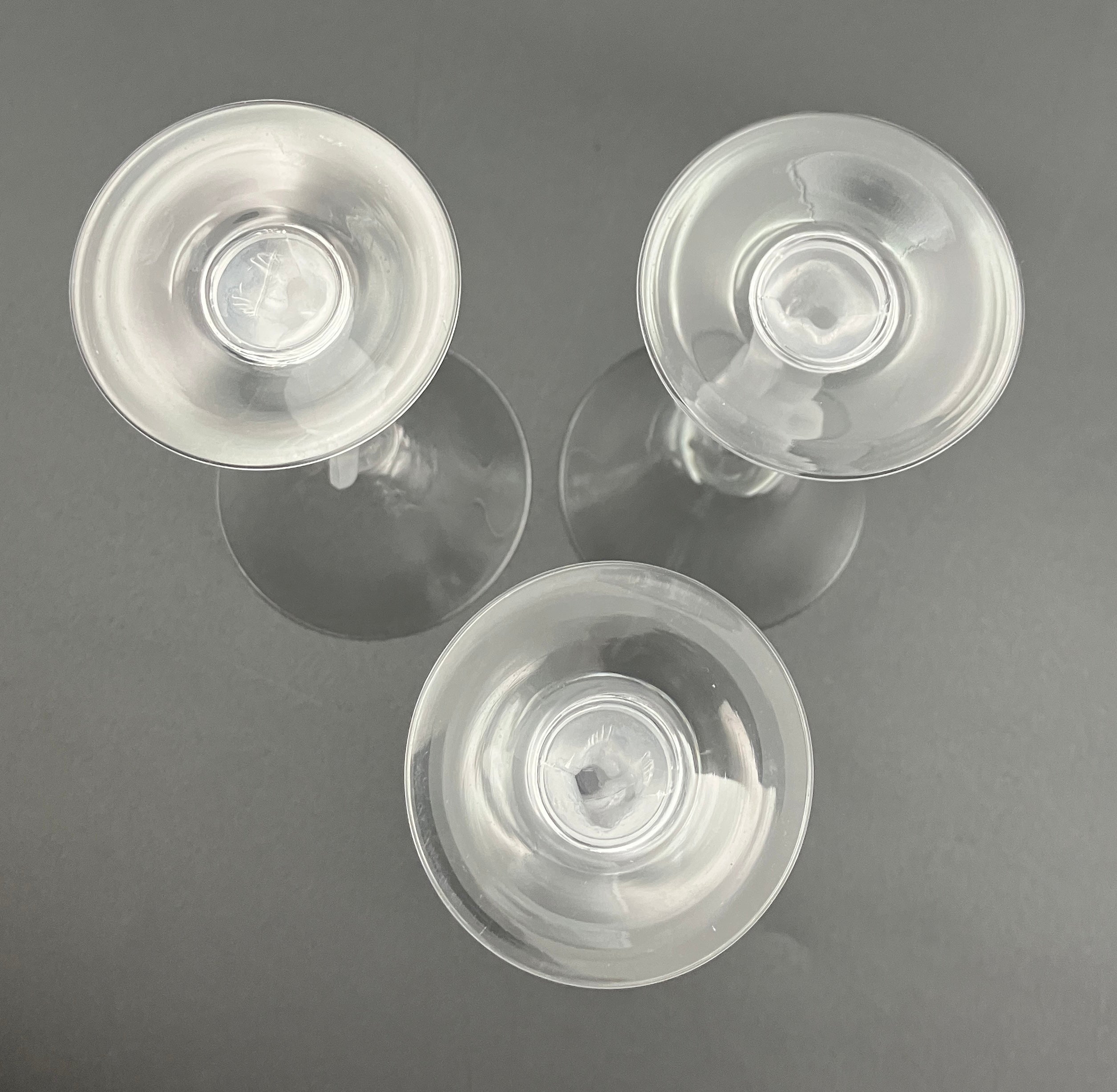 Vintage Bayel Bacchus Wine Glasses Set of Three - Art Deco Style Naked Ladies