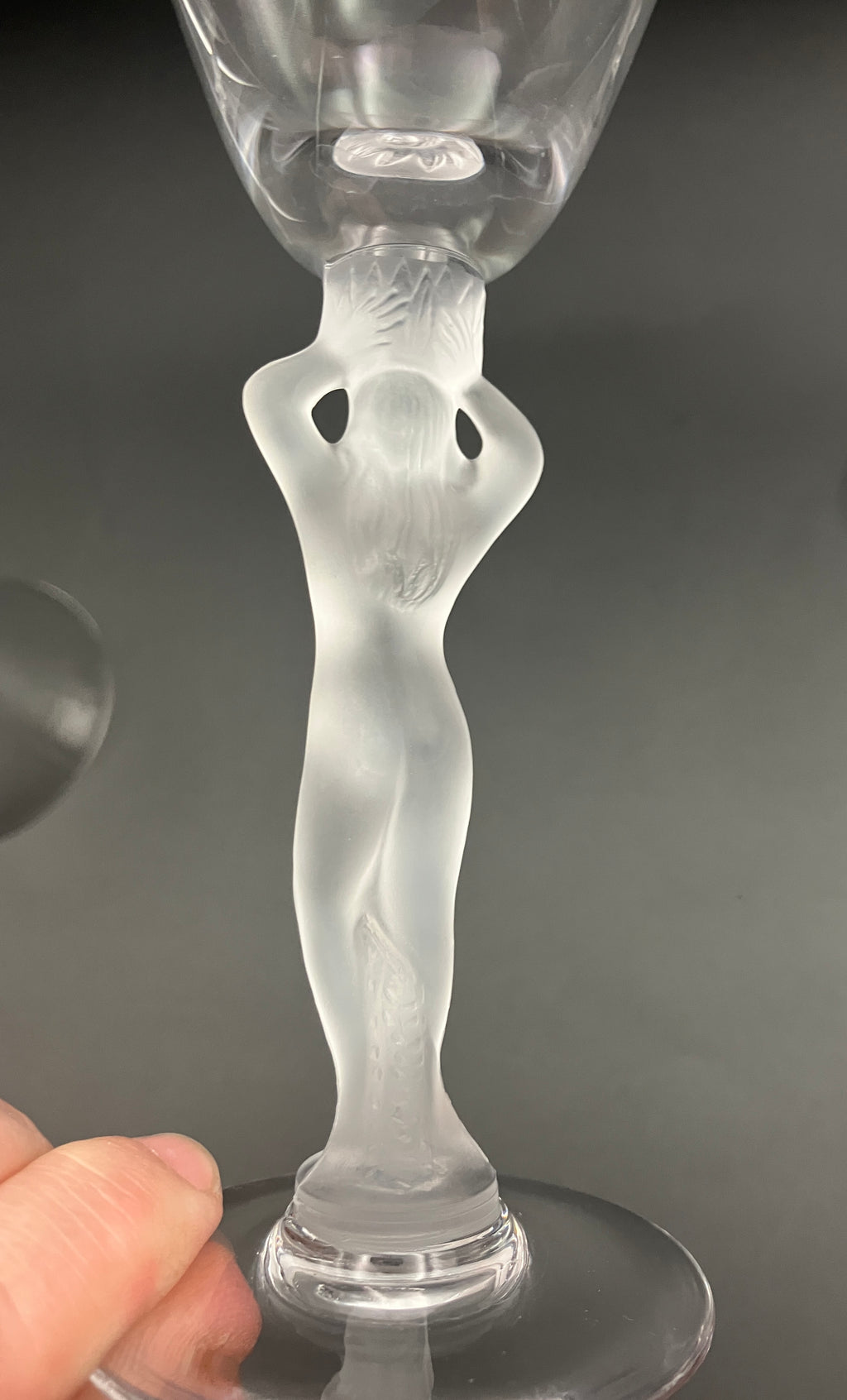 Vintage Bayel Bacchus Wine Glasses Set of Three - Art Deco Style Naked Ladies