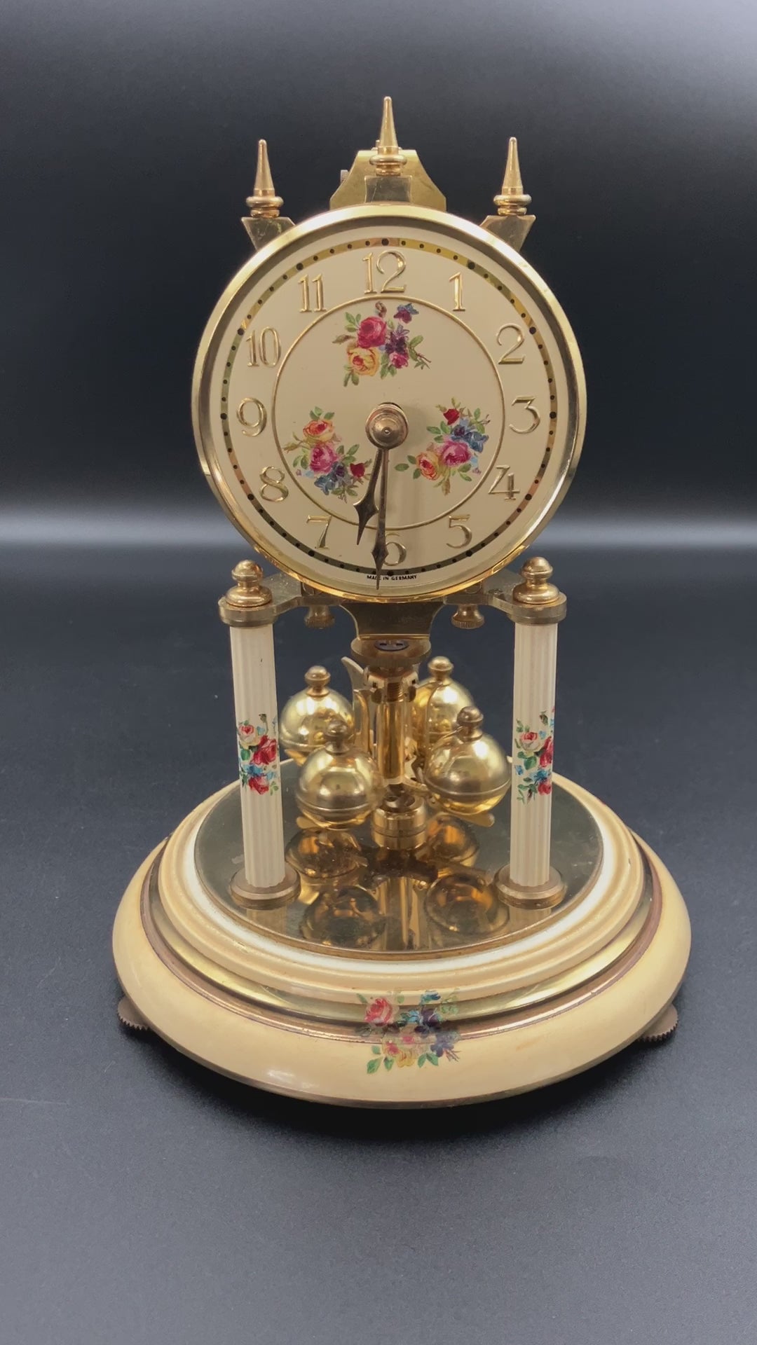 Vintage Anniversary Clock / 400 Day Clock - Brass - German