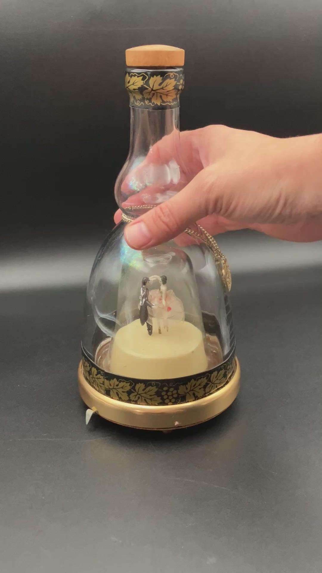 Vintage Prince Musical Bottle Decanter with Dancing Couple